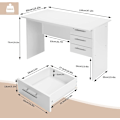 Miniatyrbillede 3 af 8: Rootz Kontorbord - Arbejdsstation - Computerbord - Rigelig opbevaring - Holdbar konstruktion - Vandtæt - 120 cm x 75 cm x 59 cm