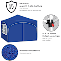 Pikkukuva 6 / 8: Rootz Ultimate Outdoor Gazebo - Säänkestävä paviljonki - Perheteltta - Vahva teräsrakenne - UV-suoja - Helppo asennus - 3x3m