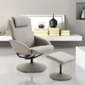 Miniatyrbild 2 av 9: Rootz Relax fåtölj - Ergonomisk - Fotstöd - Konstläder - 78 x 71 x 101 cm - Grå