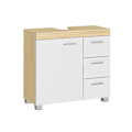 Miniatyrbillede 1 af 8: Rootz MDF vask underskab - Badeværelsesvask - Opbevaringsenhed - Cloud White-Natural Beige - Medium Density Fiberboard - 30cm x 70cm x 64cm - 20cm x 1