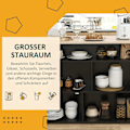 Miniatyrbillede 5 af 10: Rootz 3 -stykke Barset - Bar Table Set - Foldbart spisestue - 6 Opbevaringsrum - 116x70x89.5cm