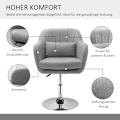 Miniatyrbild 6 av 10: Rootz arbetspall - Snurrstol - Bänkstol - Barstol - Justerbar i höjdled - 360° vridbar - Maximal komfort - 60W x 60D x 79-91H cm - Linneliknande polye