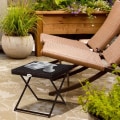 Miniatyrbillede 2 af 9: Rootz Foldebord - Sofabord - Havebord - Sidebord - Havemøbler - Blomsterstativ - Brun - 40 x 40 x 40 cm
