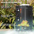 Miniatyrbillede 4 af 10: Rootz Fire Bowl pejs - Røgfri brandskaller - Rustfrit stål Fire Pit - Robust & varmebestandig - Ø16X25CM