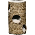 Miniatyrbild 10 av 10: Rootz Cat Scratching Barrel - Cat Tower - Feline Hideout - Viewing Platform - Water Hyacinth - 40cm x 73cm - Dark Brown
