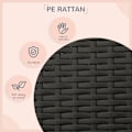 Miniatyrbillede 4 af 7: Rootz Rattan Hundehus Med Pude - Husformet Hundeseng - Udendørs Hundehus - Stålramme - PP - Kaffebrun - 69 x 98 x 70 cm