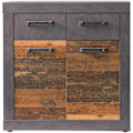 Miniatyrbillede 2 af 7: Rootz skænk - Opbevaringsskab - Brun og sort - 82 x 86 x 37 cm
