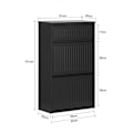Miniatyrbillede 5 af 9: Rootz skovipperskab - Skostativ - Skoopbevaringsorganisator - Alsidig opbevaring - Nem montering - Holdbart MDF-materiale - 61 cm x 101 cm x 26 cm