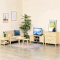 Miniatyrbillede 4 af 8: Rootz Bedside Table - Bedside Table - Bedside Table - Side Table - Drawer Storage Shelf - Natural - 40 x 40 x 48 cm