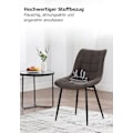 Miniatyrbillede 6 af 9: Rootz spisestuestole Sæt med 2 - Køkkenstole - Polstrede sæder - Ergonomisk design - 85,5 cm x 46,5 cm x 38,5 cm