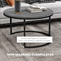 Miniatyrbild 7 av 10: Rootz 2 Set soffbord - Sidobord - Sofatisk - Spacebesparing - 78,5x78,5x46,5cm & 59x59x36,5cm - grå metallram