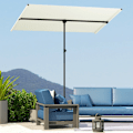 Miniatyrbillede 7 af 10: ROOTZ PARASOL - ROTATERING SUNSHADE - Justerbar haveskærm - UV -beskyttelse UPF 50+ - 150x205 cm hvid og sort