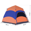 Pikkukuva 2 / 11: Rootz Double Wall Teltta - Oranssi, Sininen - Polyesteri, Lasikuitu, Kangas - 110,24 cm x 110,24 cm x 66,93 cm