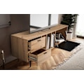 Miniatyrbillede 6 af 6: Rootz Lowboard 150 cm TV-stativ - TV-skab - Underholdningsenhed - Moderne egetræsdesign - Rummelig opbevaring - Holdbar konstruktion - 150 cm x 55 cm