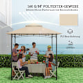 Miniatyrbillede 4 af 11: Rootz Garden Gazebo Replacement Tarpaulin - BBQ Grill Gazebo Roof - Sunshade Canopy - UPF50+ Beskyttelse - 244 cm x 152 cm