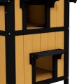 Miniatyrbillede 6 af 6: Rootz Cat House - Cat Cave - Blomsterkasse - Vandtæt - Gran Wood - Gul - Hvid - Sort - 96cm X 65cm X 85,5cm