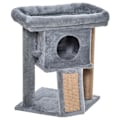 Pikkukuva 11 / 11: Rootz Cat Tree - Kissapuu juutilla raaputusmatolla - Riippuva pallo - Raaputustaulu - Kissakalusteet ovireiällä - Lemmikkien kalusteet - Vaaleanharmaa