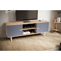 Pikkukuva 3 / 6: Rootz Lowboard 150 cm TV-kaappi - Viihdeyksikkö - Mediakonsoli - Moderni muotoilu - Tilava säilytystila - Kestävä rakenne - 150 cm x 40 cm x 55 cm