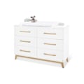 Pikkukuva 1 / 3: Rootz Riva Erittäin leveä muuttuva yksikkö - Baby Dresser - Taimitarhan järjestäjä - Säädettävä ja irrotettava - 140 cm x 78/58 cm x 105cm