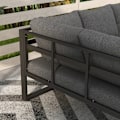 Miniatyrbillede 4 af 7: Rootz udendørs siddegruppe - 5-delt Loungemøbler - Havemøbelsæt - Sofabord - Siddehynder - Grå + Natur - 148 cm x 61 cm x 71,5 cm