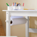 Miniatyrbillede 7 af 9: Rootz børnebord og stolesæt - Studiebord - Aktivitetsbord - Holdbar MDF og fyrretræ konstruktion - Opbevaringshylder - Papirrulleholder - Højt ryglæn