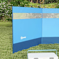 Pikkukuva 4 / 7: Rootz Mobile Foldble Camping Windbreak - Tietosuoja -näyttö - Tuulensuojaus - Helppo asennus - 440 cm x 140cm - Sisältää kantolaukut ja teräspylväät