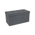 Miniatyrbillede 1 af 7: Rootz bænk - Opbevaringsplads - Imiteret linned - Utrolig kapacitet - Ekstra stabil - Praktisk skobænk - Sengekiste - Stue - Medium Density Fiberplade