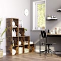 Miniatyrbillede 4 af 7: Rootz reol - 10 rum - Arkivskab - Skab - Skabe - Træ - Brun - Industriel - 129,5 x 30,5 cm
