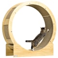 Miniatyrbillede 10 af 10: Rootz PawHut Cat Wheel - Cat træningshjul - Cat Running Wheel - Glat rotation - Låsbar bremse - Ridsepude - 91 cm x 33,5 cm x 94 cm - Eg