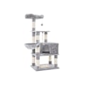Pikkukuva 1 / 6: Rootz Medium Cat Tree -raapimistolppa - Monitoimikissatorni - Leikkisä kissan asunto - Pehmoiset makuupinnat - Lastulevyrakenne - 55 cm x 40 cm x 138