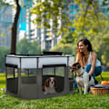 Miniatyrbillede 2 af 11: Rootz Foldbart Pet Play Run - Puppy Playpen - Kitten kabinet - Ventileret - 94x74x60cm - bærbar med opbevaringspose til indendørs/udendørs brug