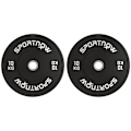 Miniatyrbild 10 av 11: Rootz viktplatta set 2 x 10 kg - hantelvikter - gummi låga brusplattor - Hållbar och brusreducering - Ø45 x 4h cm