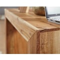 Miniatyrbillede 2 af 5: Rootz sidebord massivt træ akacie 60 x 35 cm stuebord design mørkebrunt sofabord i landlig stil