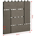 Miniatyrbild 5 av 9: Rootz WPC Click Tiles - Sammankopplade golv - Däckplattor - Hållbar, enkel installation, lågt underhåll - 30 cm x 30 cm x 1,8 cm