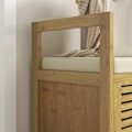 Miniatyrbillede 5 af 7: Rootz Skostativ med opbevaringsplads - Skobænk - Blødt sæde - Bambus - Naturlig - 100x40x60 cm