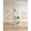 Miniatyrbild 3 av 7: Rootz Cat Scratching Post - Kitty Condo - Cat Tree - Spånskiva och plysch - 48cm x 48cm x 96cm - 11,6kg - 50kg Kapacitet