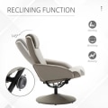 Miniatyrbild 6 av 9: Rootz Relax fåtölj - Ergonomisk - Fotstöd - Konstläder - 78 x 71 x 101 cm - Grå