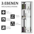 Miniatyrbillede 4 af 11: Rootz medicinskab - sølv - rustfrit stål, glas - 7,87 cm x 4,72 cm x 22,83 cm