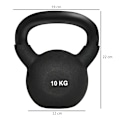 Miniatyrbillede 7 af 7: Rootz Kettlebell - Massive Kettlebell - 10 Kg - Med plastbelægning - Stål/PVC - Sort - 19 x 12 x 22 cm