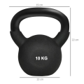 Pikkukuva 7 / 7: Rootz Kahvakuula - Massiivinen Kahvakuula - 10 Kg - Muovipinnoitteella - Teräs/PVC - Musta - 19 x 12 x 22 cm