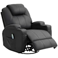 Miniatyrbillede 1 af 10: Rootz Massage Hvilestol - TV Lænestol - Kunstlæder - Ultimate Comfort - 89L x 99W x 106H cm