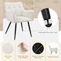 Miniatyrbild 2 av 8: Rootz Velvet Dining Chair Set om 6 - Eleganta stolar - Bekväma sittplatser - Högdensitetsskum - Robust metallram - Ergonomisk design - 57cm x 80cm x 5