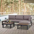 Miniatyrbillede 2 af 11: Rootz Havemøbelsæt - Sidebordssofa - Sofasæt - Sofabord - Sofa med hynder - Aluminium - 164 x 74 x 69 cm