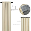 Miniatyrbillede 4 af 7: Rootz Luxury Velvet mørklægningsgardiner - Draperer - Vinduesbeklædning - Lysblokering - Termisk isolering - Nem installation - 140cm x 225cm/245cm/27