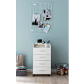 Miniatyrbild 1 av 7: Rootz rullcontainer 40 x 70,5 x 33 cm vit - Skrivbordscontainer Rullskåp 4 lådor - Modern lådcontainer med hjul - Stativcontainer Kontorscontainer Sid