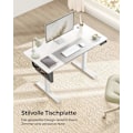 Miniatyrbillede 6 af 8: Rootz elektrisk stående skrivebord - Justerbart skrivebord - Sit Stand Skrivebord - Spånplade stålramme - 60cm x 120cm x (72-120)cm - White-Dove Grå -