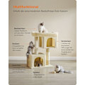 Pikkukuva 4 / 8: Rootz Cat -raapimistolppa - Beige - Lastulevy Pehmo - Sisalköysi - Suuri 68 cm x 48 cm x 101 cm - Tukeva - 14,3 kg - 3 lelua - Kaatumisenesto - Helppo