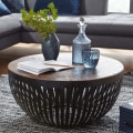 Pikkukuva 2 / 6: Rootz-sohvapöytä 70x33x70 cm puu - metallinen olohuoneen pöytä Industrial - Olohuoneen lankakoripöytä - metallirunkoinen sohvapöytä - Club Table -loun