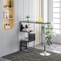 Miniatyrbillede 2 af 8: Rootz Modern S-formet barbord - Opbevaringsbarbord - Vinstativbord - Pladsbesparende - Holdbar - Nem vedligeholdelse - 113cm x 105cm x 40cm