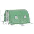 Miniatyrbild 3 av 7: Rootz Greenhouse - Poly Greenhouse - Walk-in Poly Tunnel - Med 4 fönster - Frostskydd - Mörkgrön - 3L x 3W x 2H m
